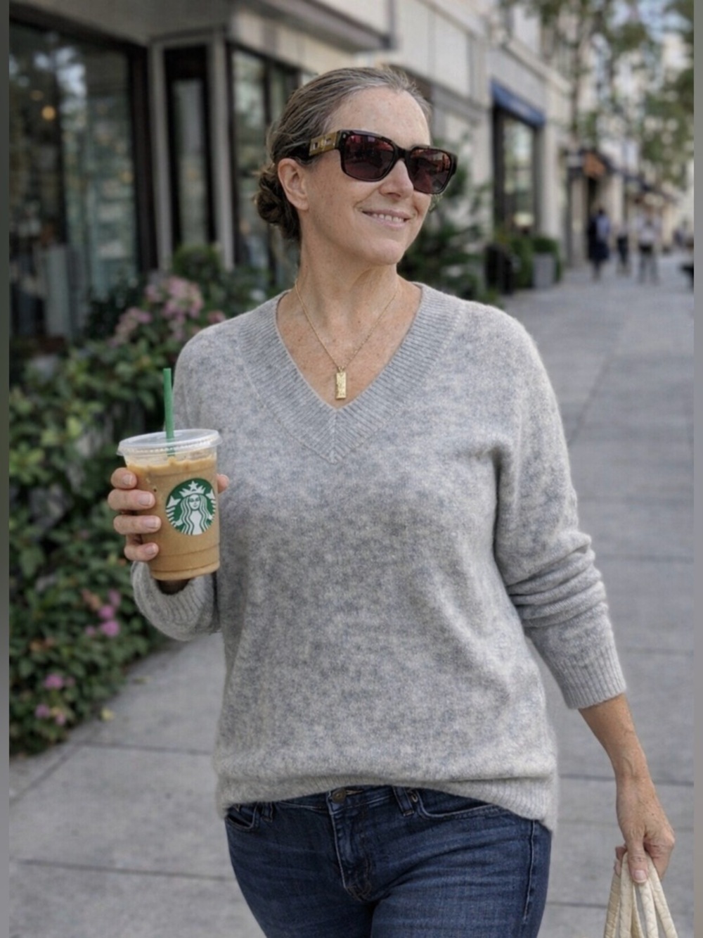 YARN & SEA GRAY V-NECK SOFT WOOL BLEND SWEATER XL RELAXED FIT BRAND NEW